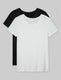 Women's Micro Rib Cap Sleeve Tee (2-Pack)::Black/Coconut Milk