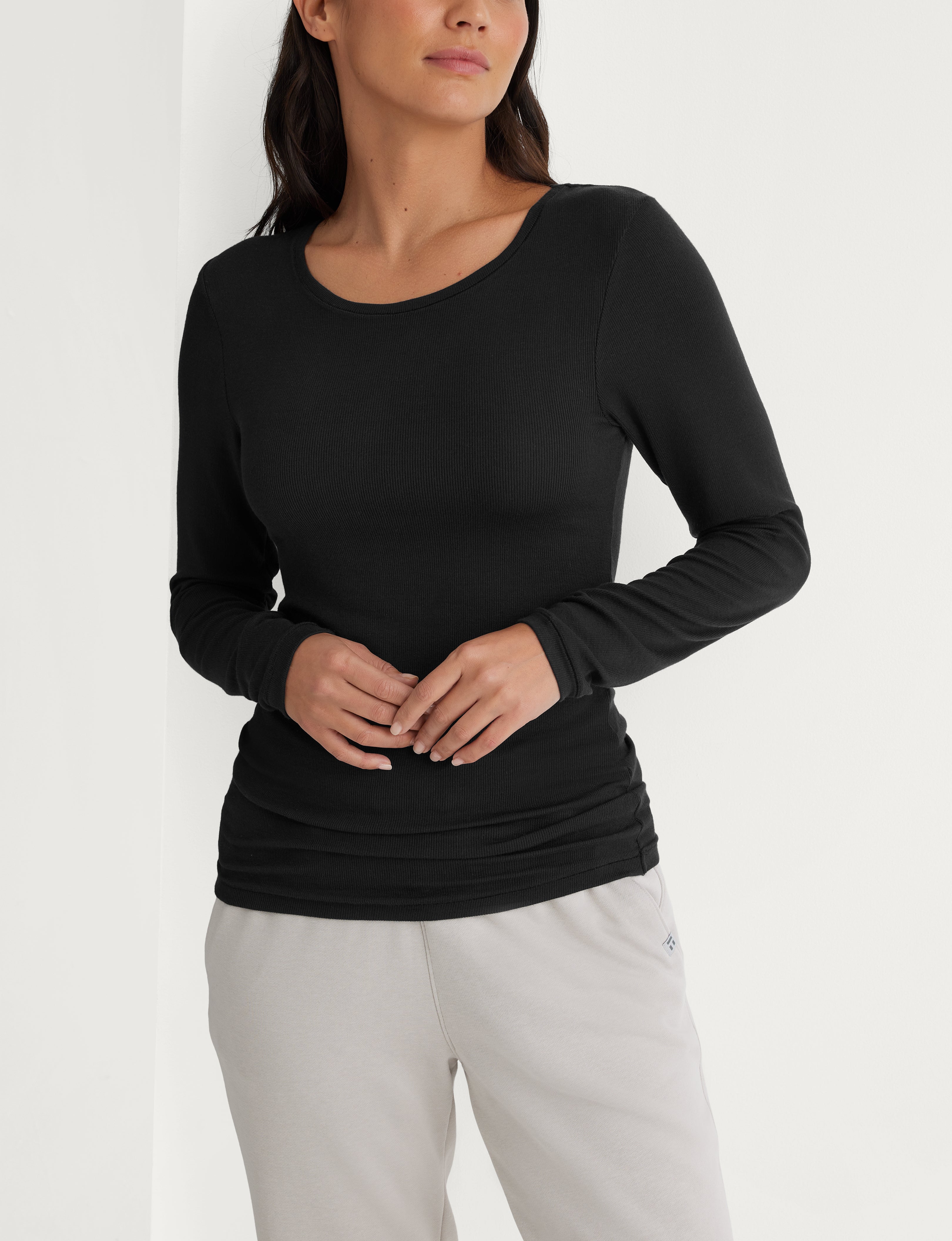Women's Micro Rib Long Sleeve Tee – Tommy John