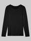 Women's Second Skin Micro Rib Long Sleeve Tee::Black::Swatch