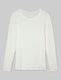 Women's Second Skin Micro Rib Long Sleeve Tee::Coconut Milk::Swatch