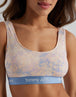 Second Skin Scoop Bralette::Blush Scattered Floral