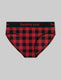 Women's Second Skin Brief::Red Holiday Plaid::Swatch