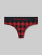 Women's Second Skin Thong::Red Holiday Plaid::Swatch