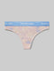 Women's Second Skin Thong::Blush Scattered Floral::Swatch