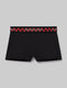 Women's Second Skin Boyshort::Black/Red Holiday Plaid WB::Swatch
