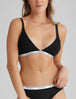 Signature Comfort Lace Triangle Bralette::Black Lace