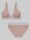 Signature Comfort Lace Triangle Bralette & Bikini Set::Fawn Lace