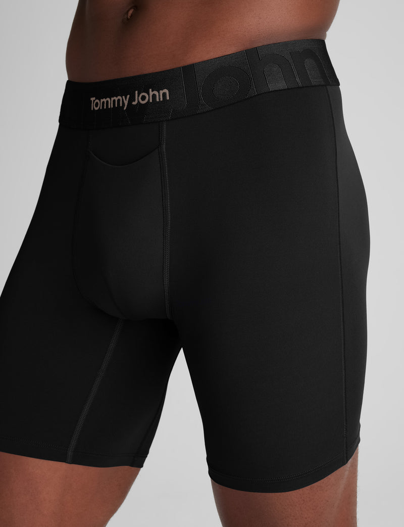 Customized Flex Mid-Length Boxer Brief 6"::Black