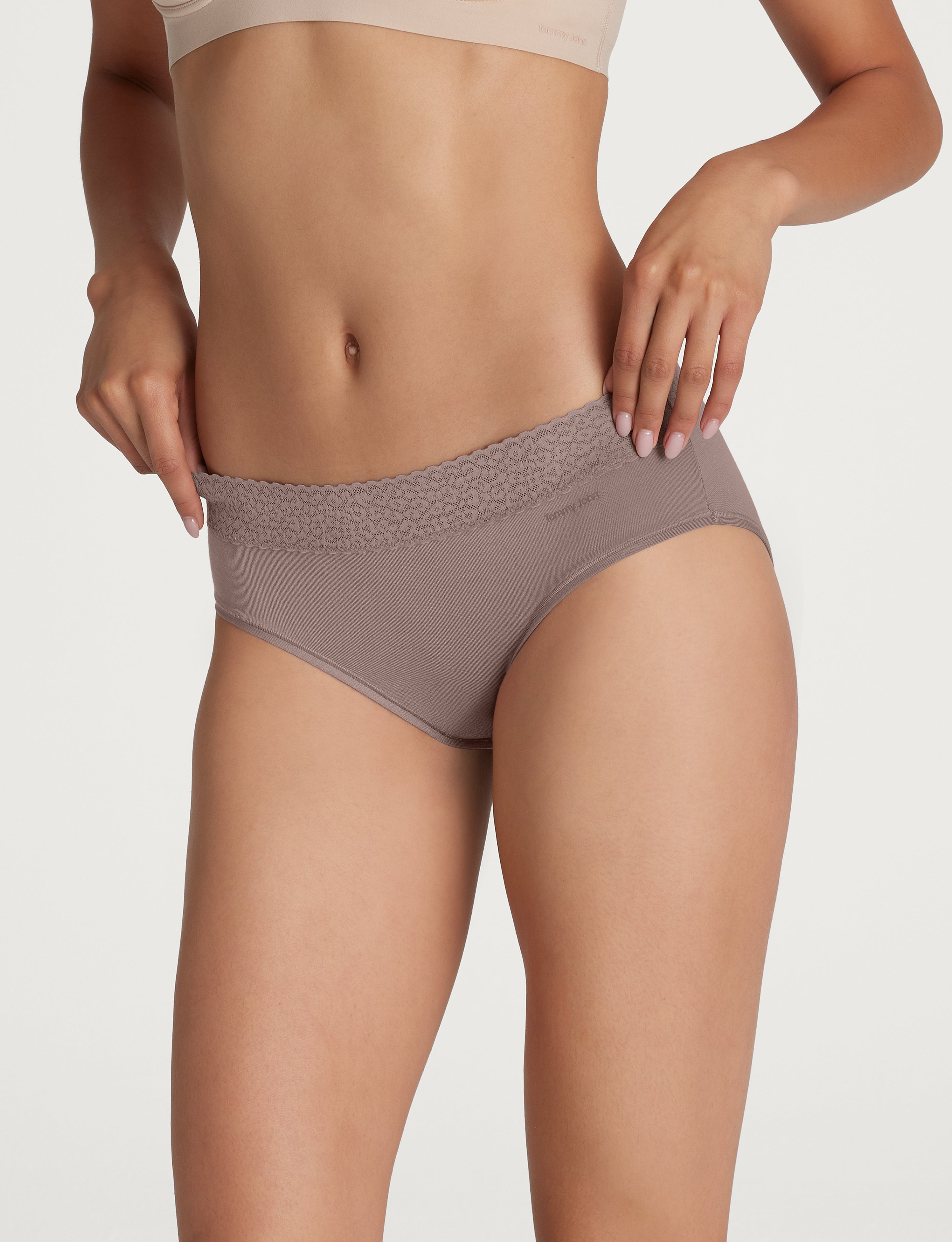 Women's Second Skin Brief, Lace Waist (5-Pack)