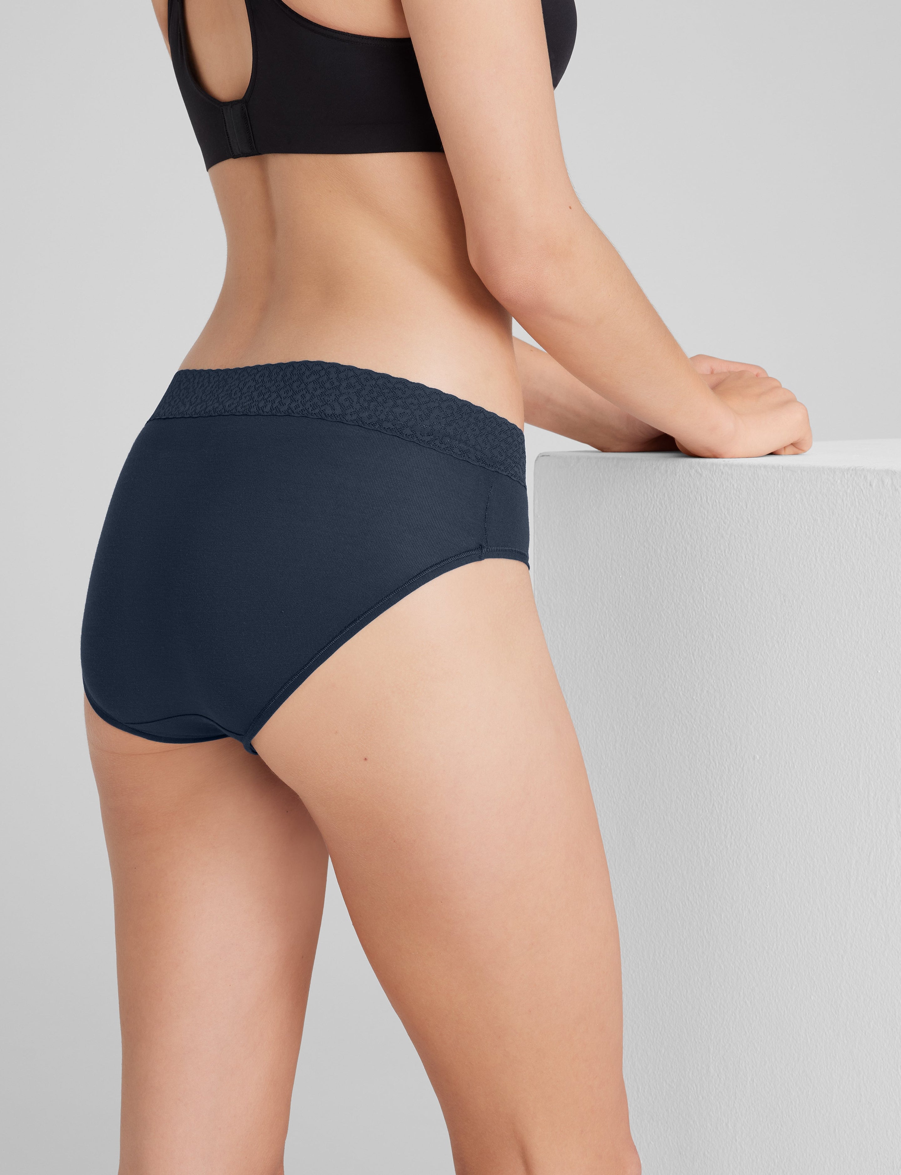 Women's Second Skin Brief, Lace Waist