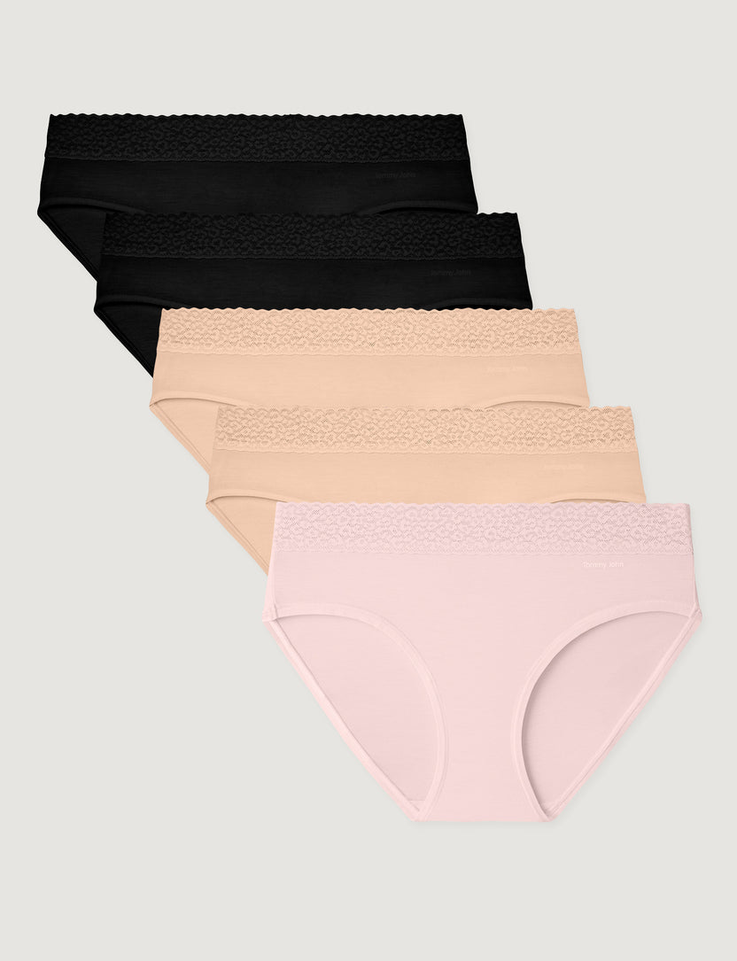 Women's Second Skin Brief, Lace Waist (Soft Underwear) – Tommy John