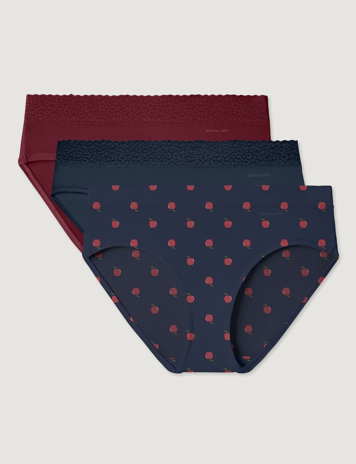 Women's Second Skin Brief, Lace Mix (3-Pack)