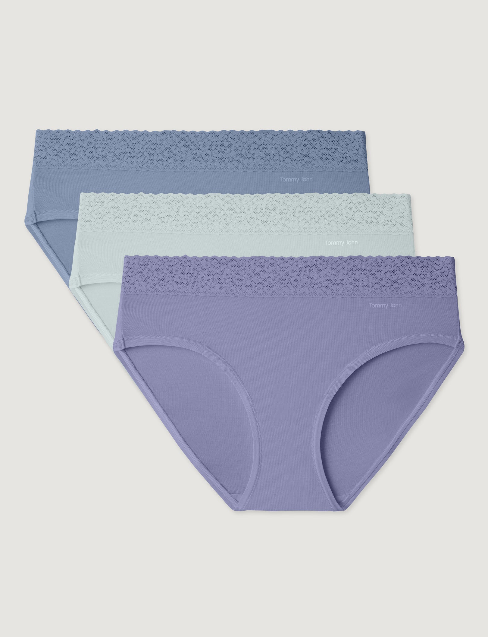 Women's Second Skin Brief, Lace Waist (3-Pack)