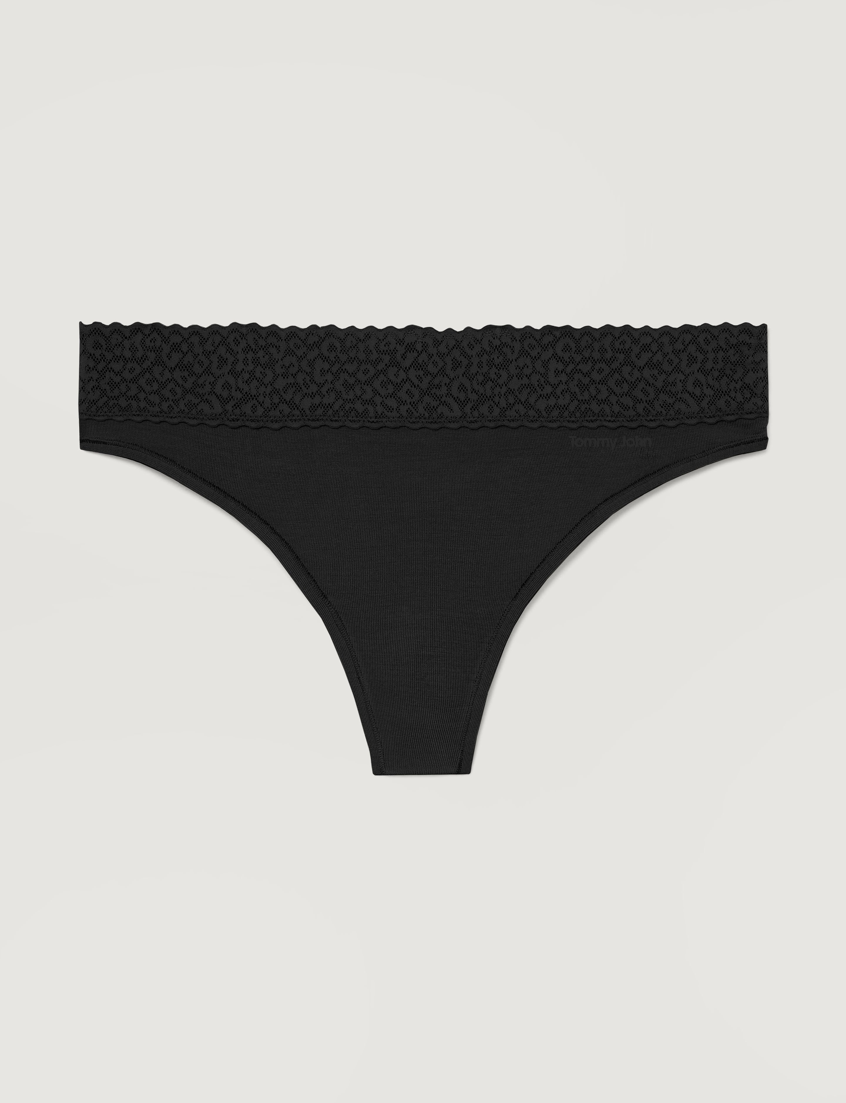 Women's Second Skin Thong, Lace Waist