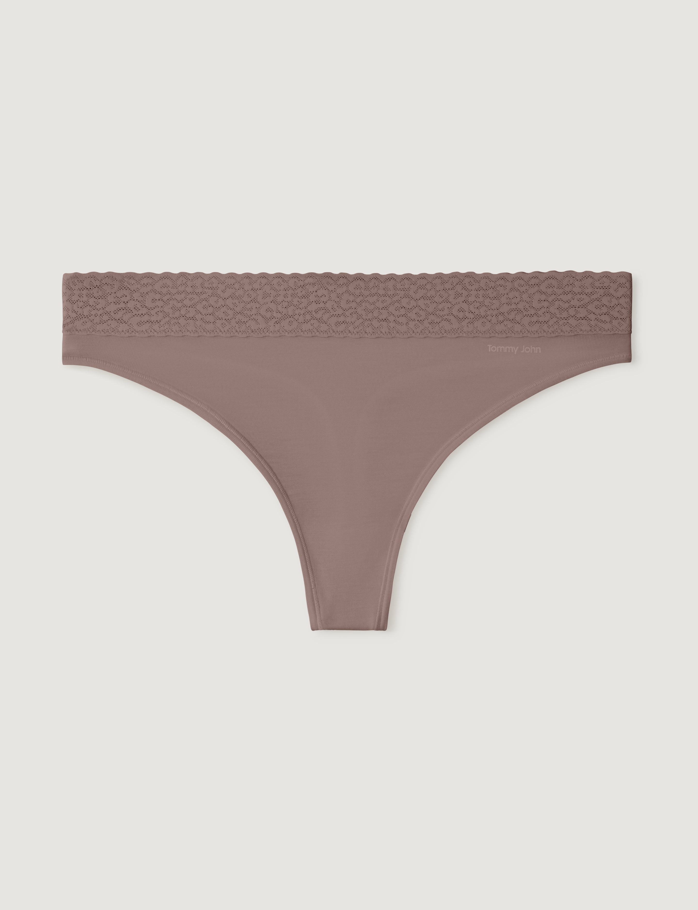 Women's Second Skin Thong, Lace Waist