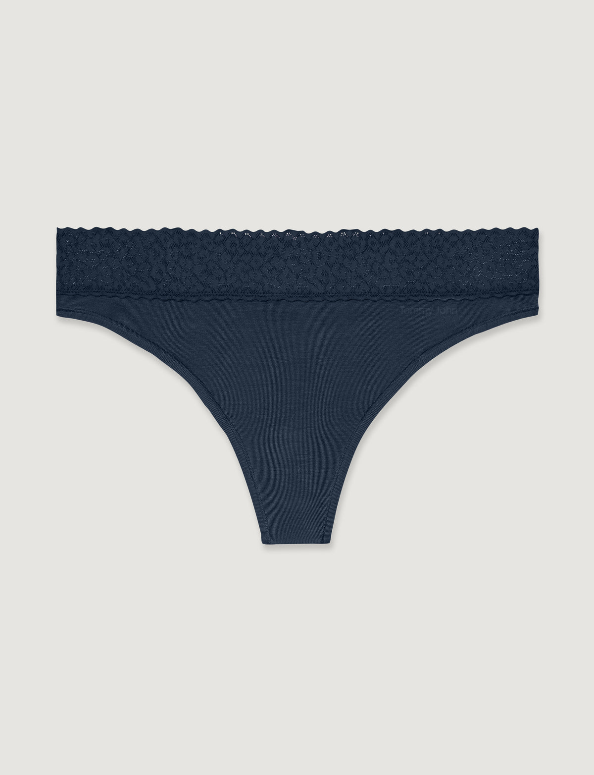 Women's Second Skin Thong, Lace Waist