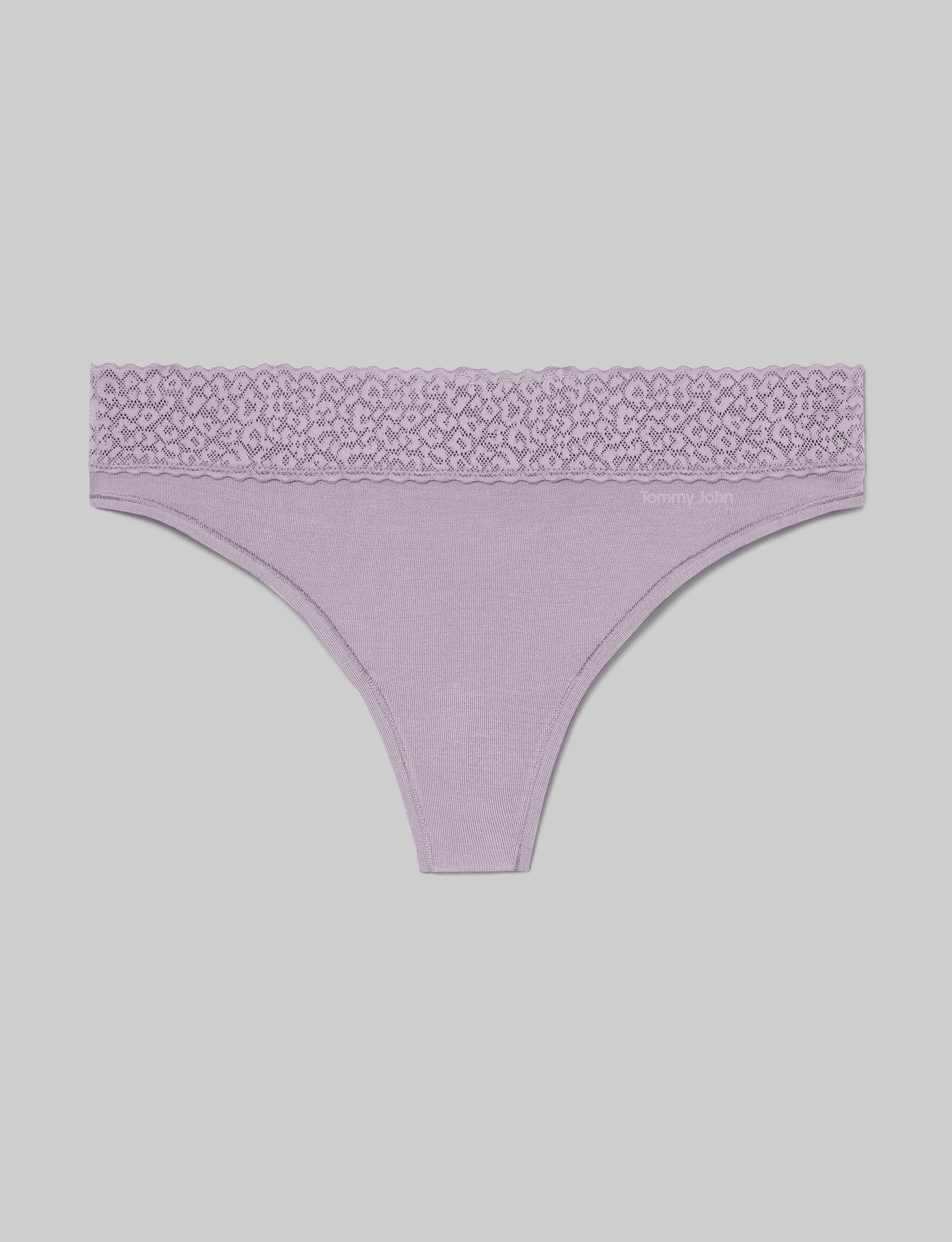 Women's Second Skin Thong, Lace Waist