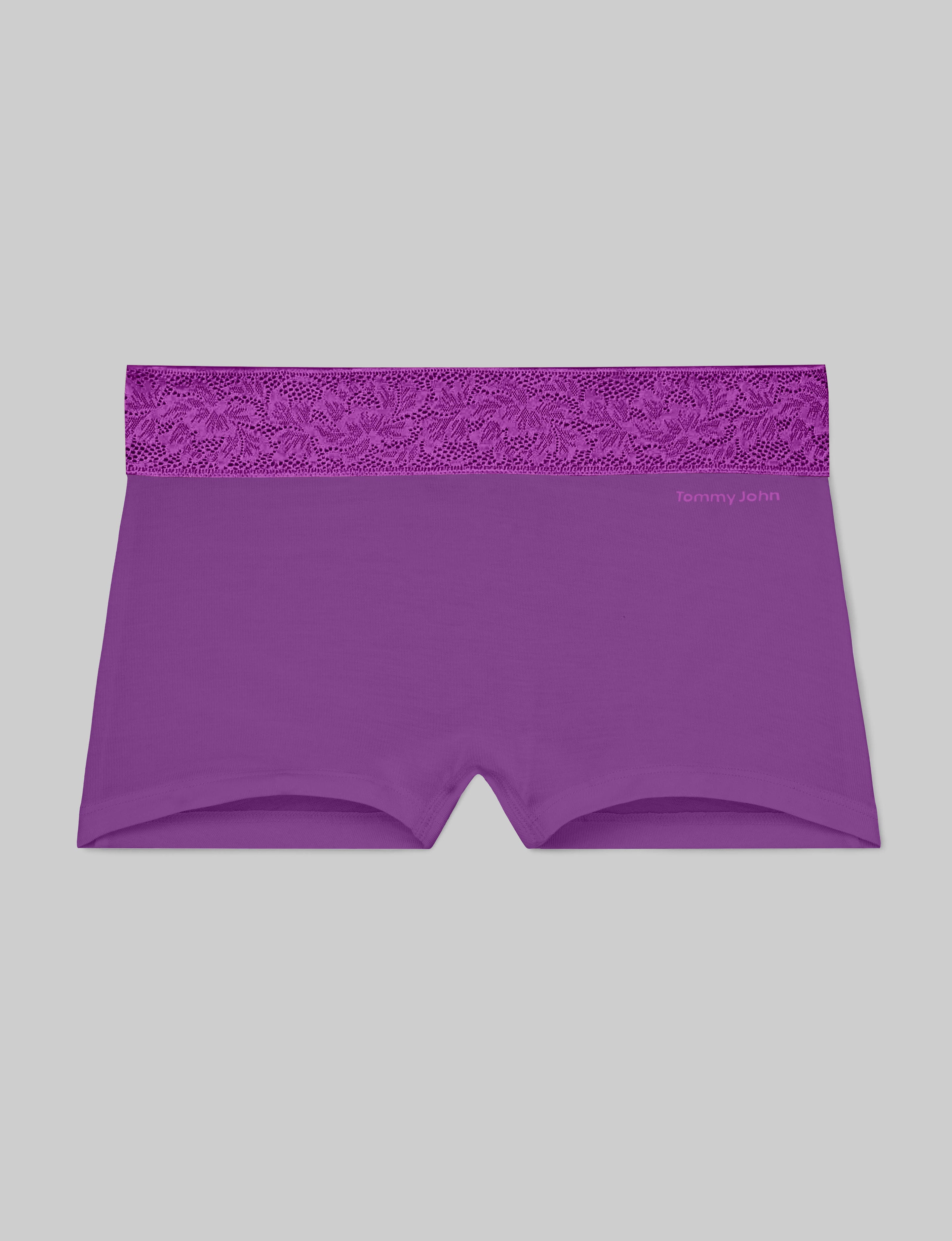 Women's Second Skin Boyshort, Lace Waist