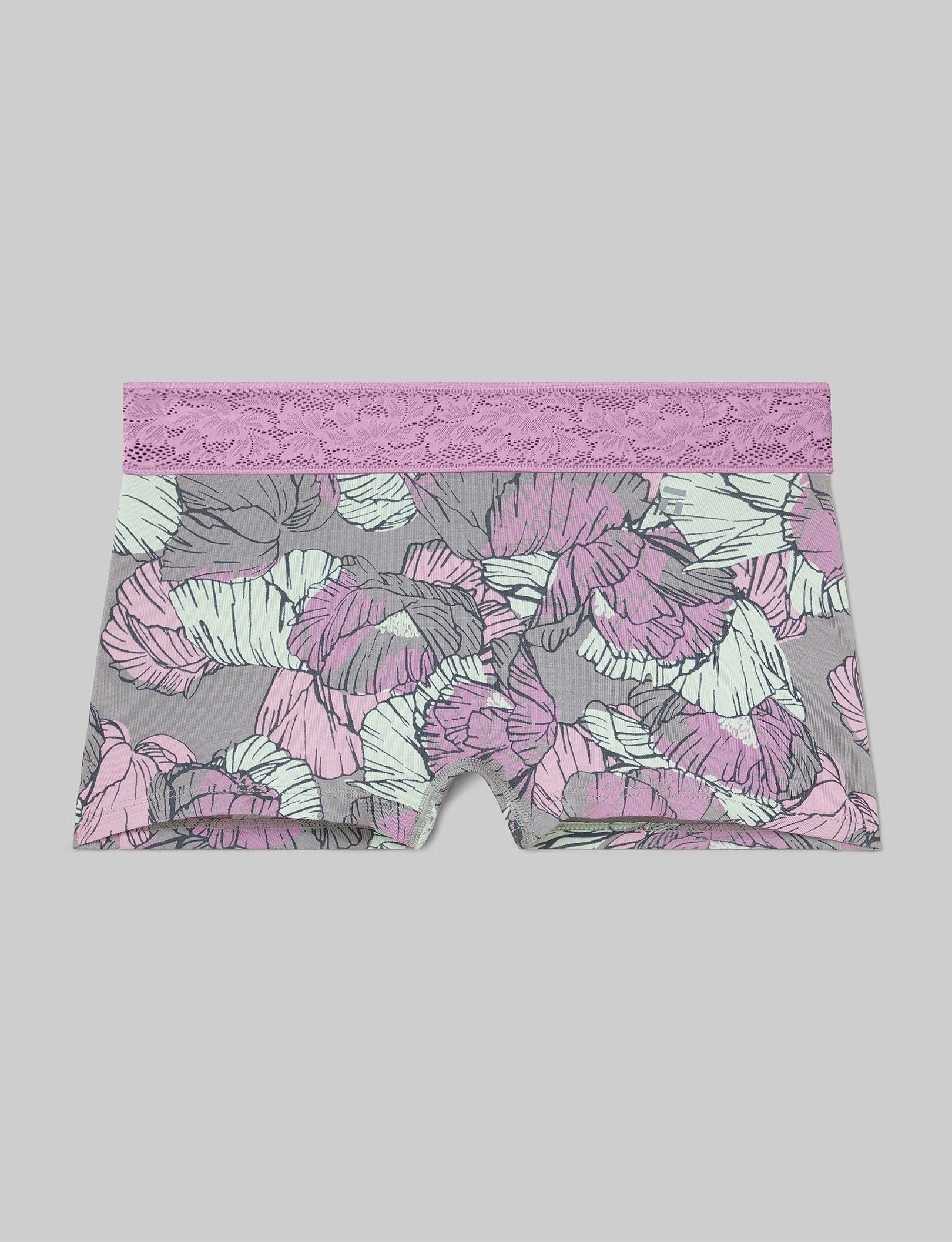 Women's Second Skin Boyshort, Lace Waist