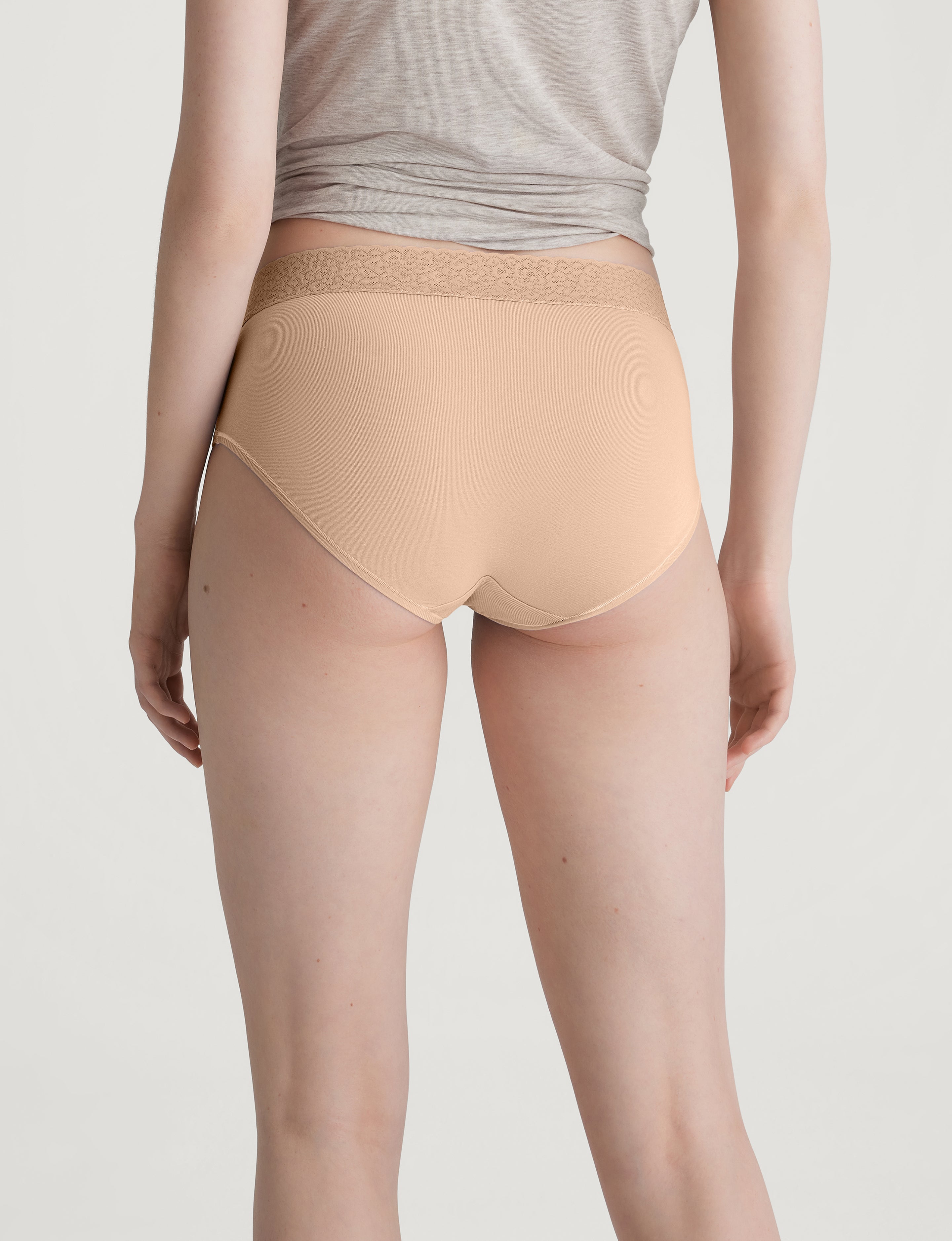 Women's Second Skin High Rise Brief, Lace Waist