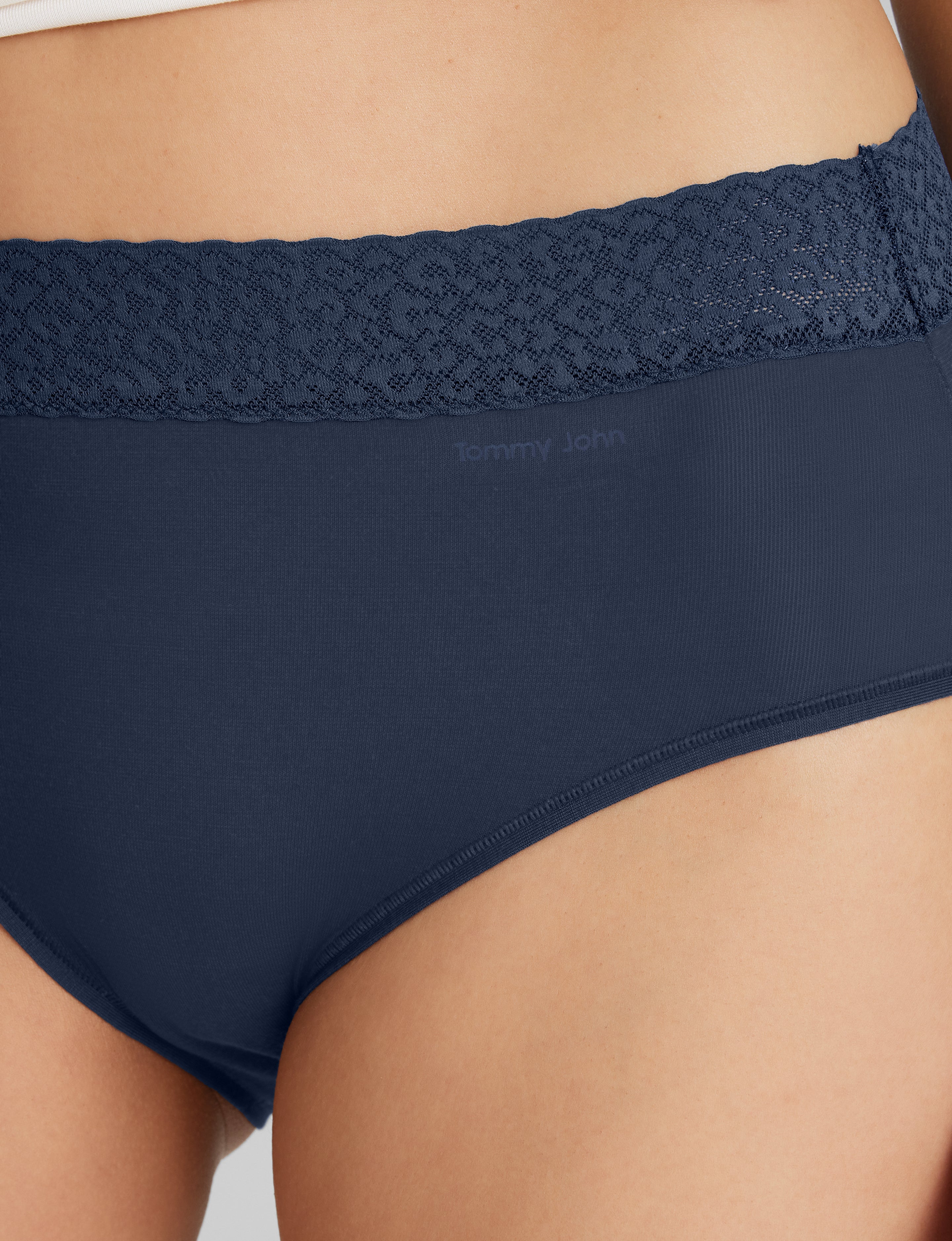 Women's Second Skin High Rise Brief, Lace Waist