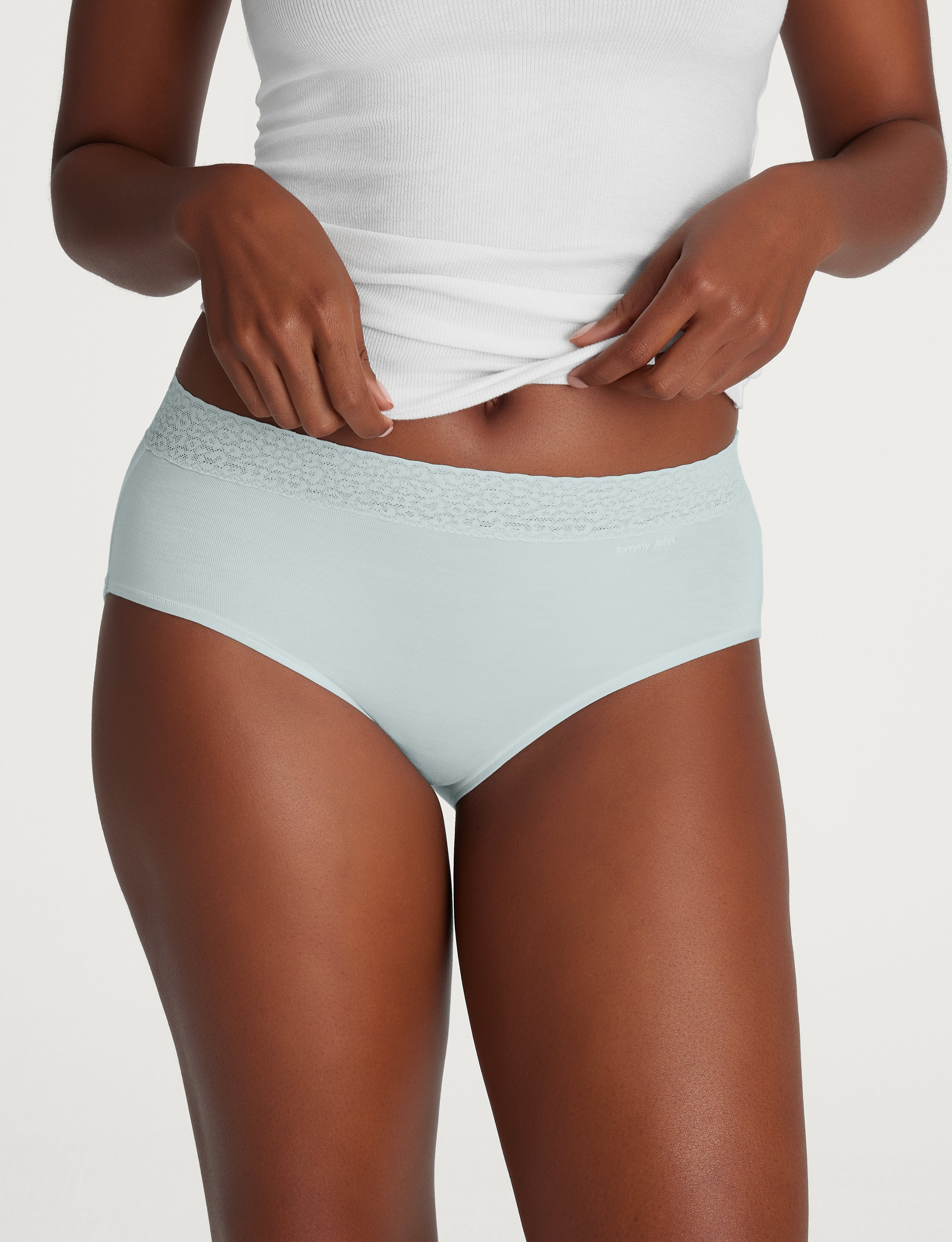 Women's Second Skin High Rise Brief, Lace Waist