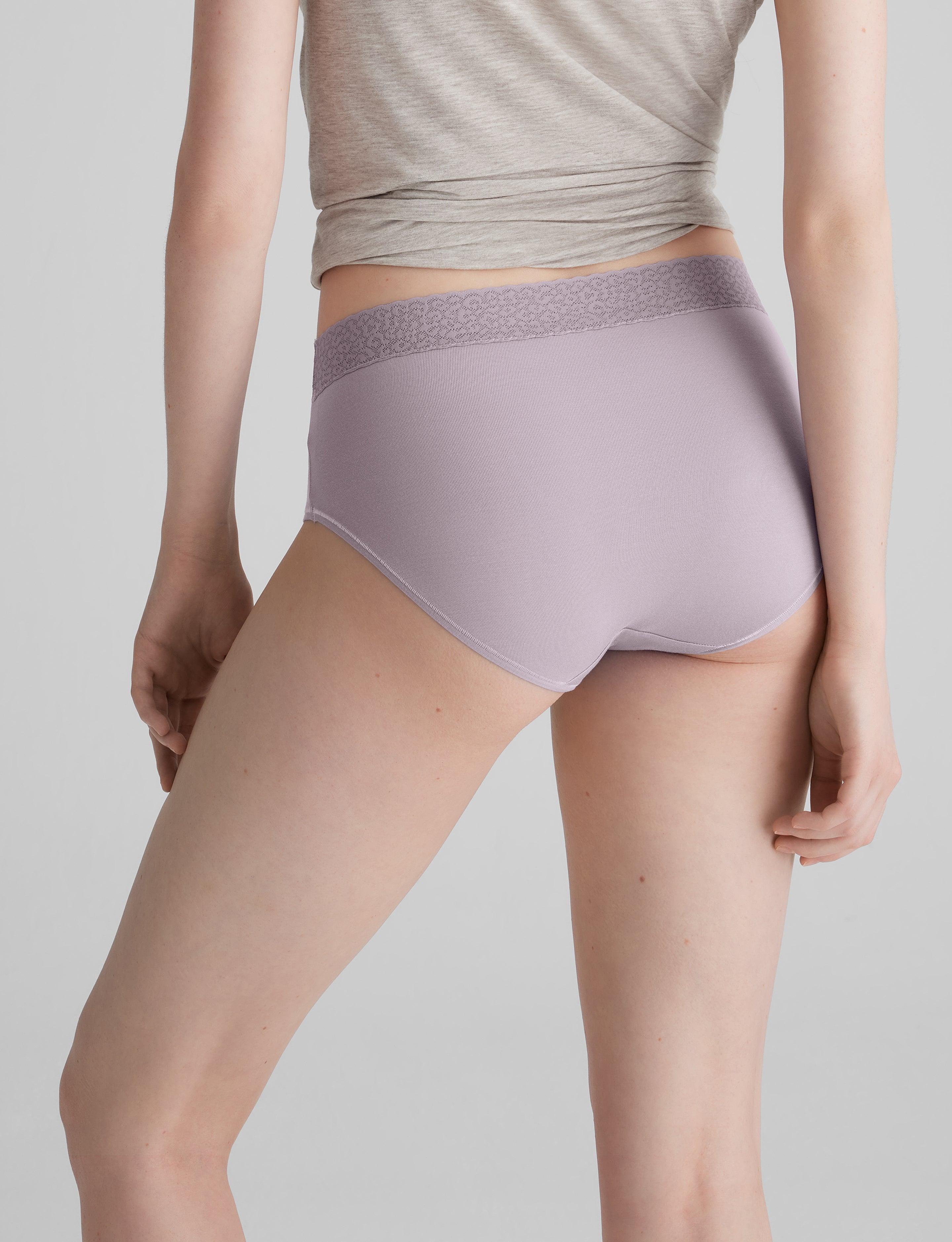 Women's Second Skin High Rise Brief, Lace Waist