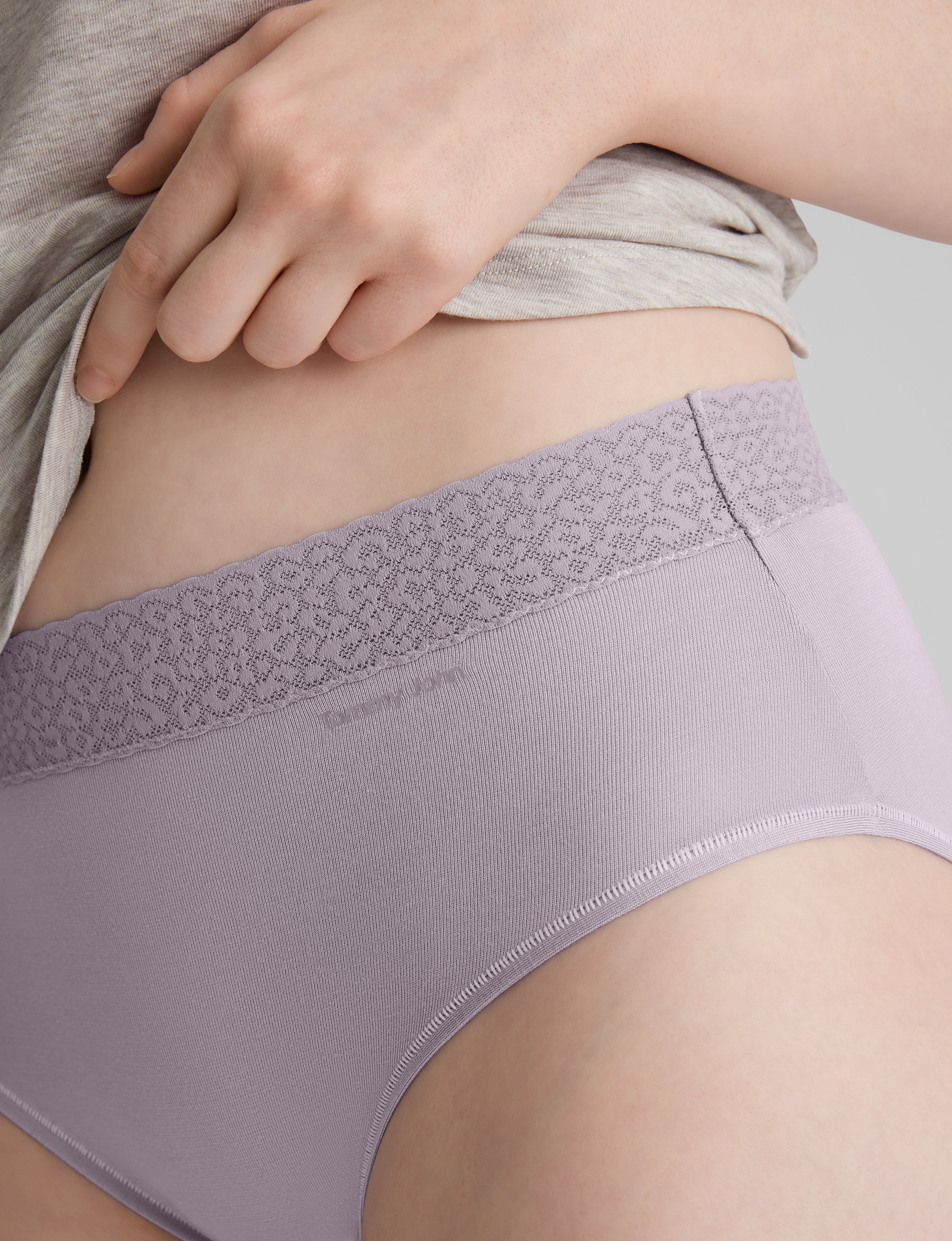 Women's Second Skin High Rise Brief, Lace Waist
