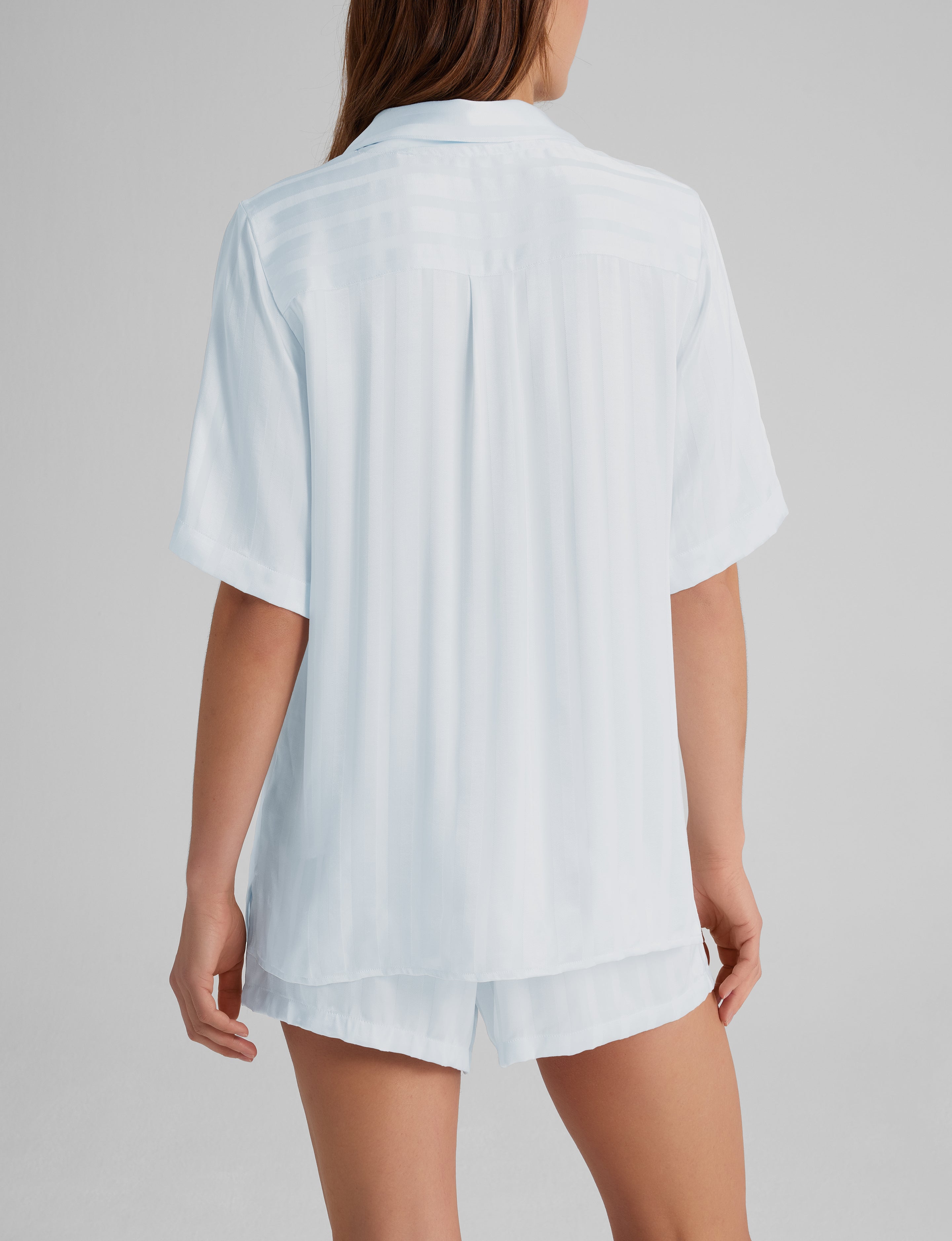 Women's Satin Jacquard Pajama Top & Short Set