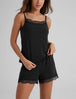 Women's Luxe Rib Lace Cami::Black Luxe