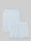 Women's Luxe Rib Lace Cami & Short Set::Ice Melt Luxe