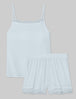 Women's Luxe Rib Lace Cami & Short Set::Ice Melt Luxe