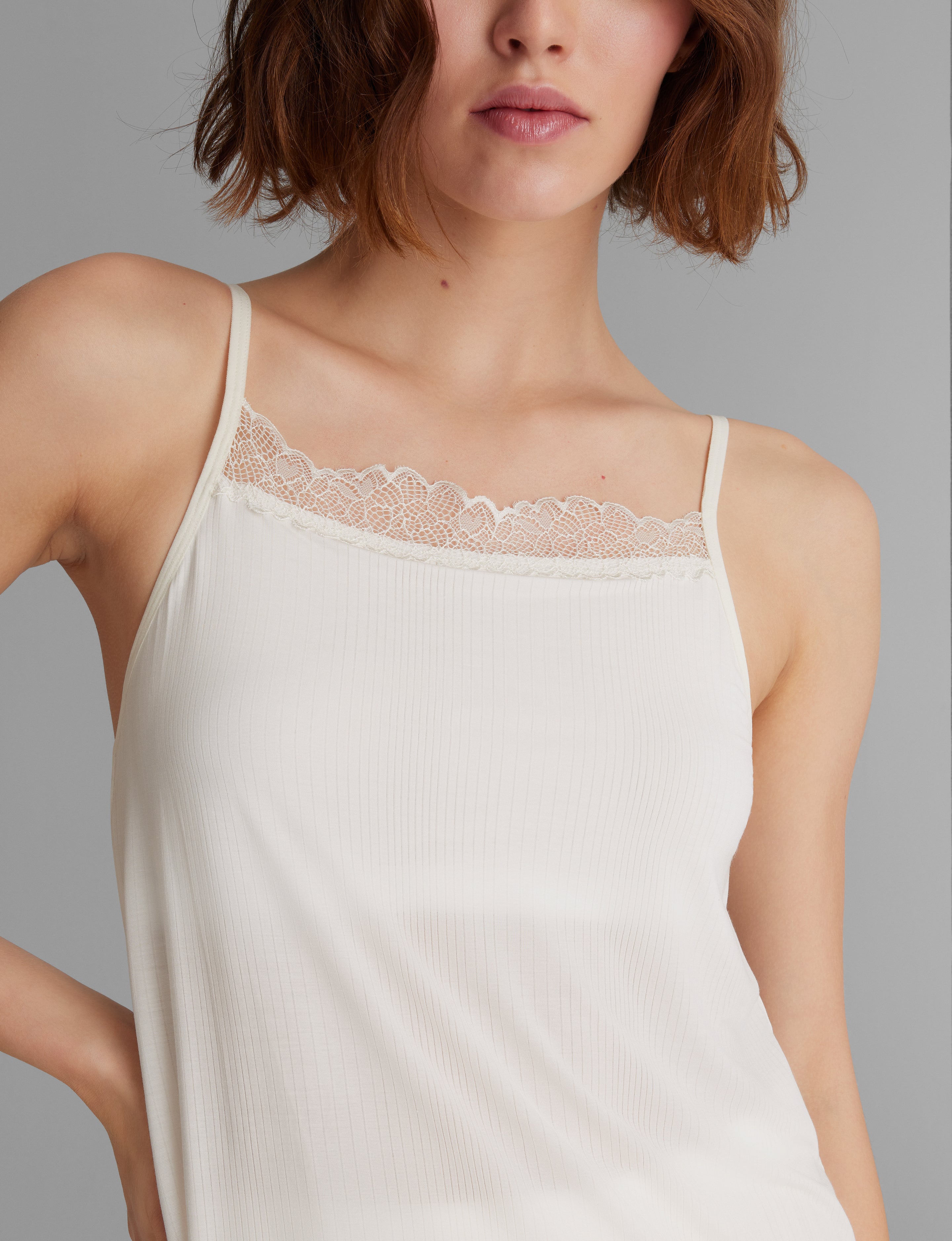 Women's Luxe Rib Lace Cami