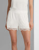 Women's Luxe Rib Lace Short::Gardenia Luxe