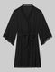 Women's Luxe Rib Lace Robe::Black Luxe::Swatch