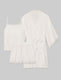 Women's Luxe Rib Lace Cami, Short & Robe Set::Gardenia Luxe
