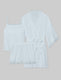Women's Luxe Rib Lace Cami, Short & Robe Set::Ice Melt Luxe