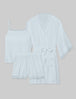 Women's Luxe Rib Lace Cami, Short & Robe Set::Ice Melt Luxe