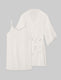 Women's Luxe Rib Lace Chemise & Robe Set::Gardenia Luxe