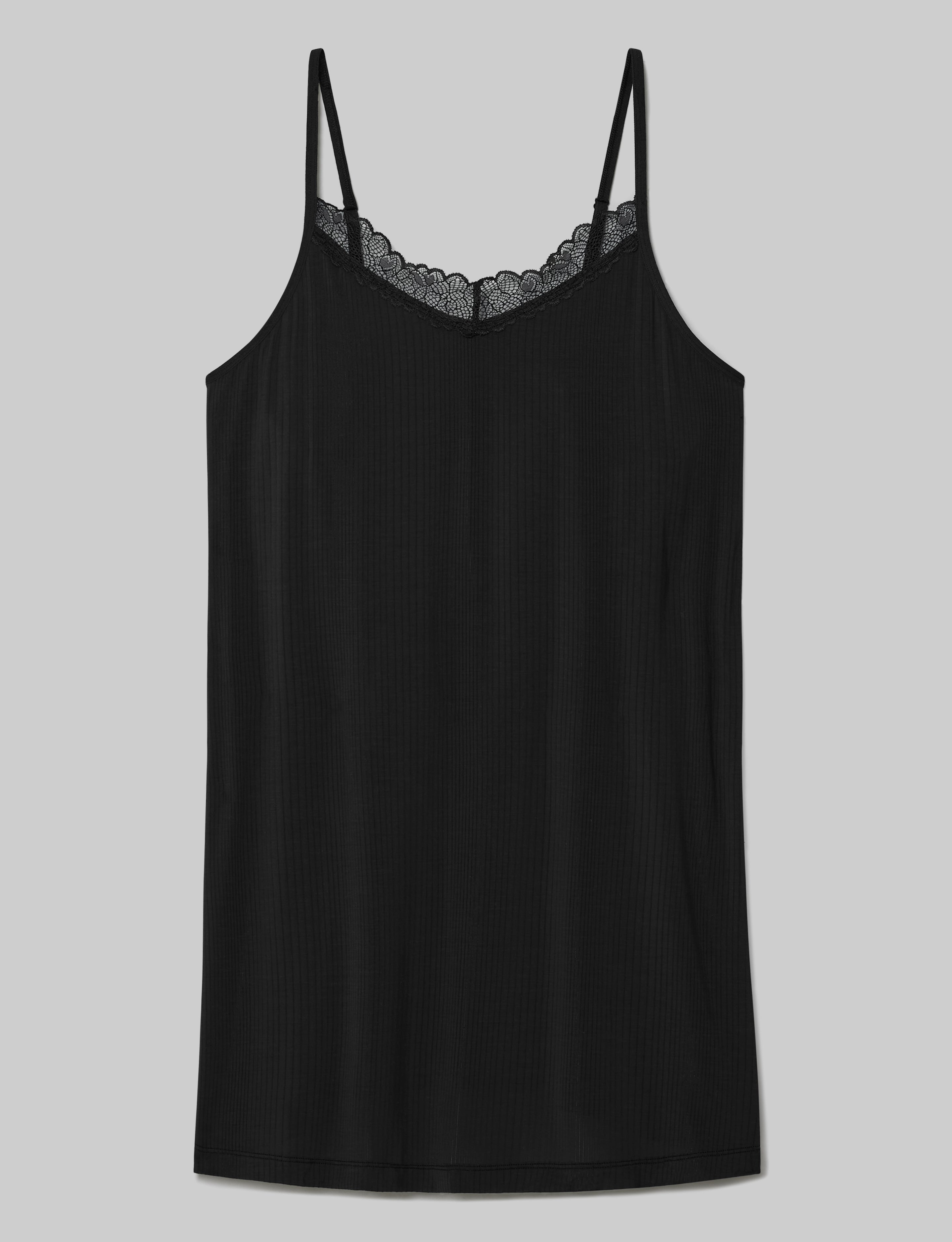 Women's Luxe Rib Lace Chemise