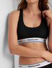 Signature Cotton Scoop Bralette::Black