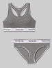 Signature Cotton Scoop Bralette & Bikini::Black and White Stripe