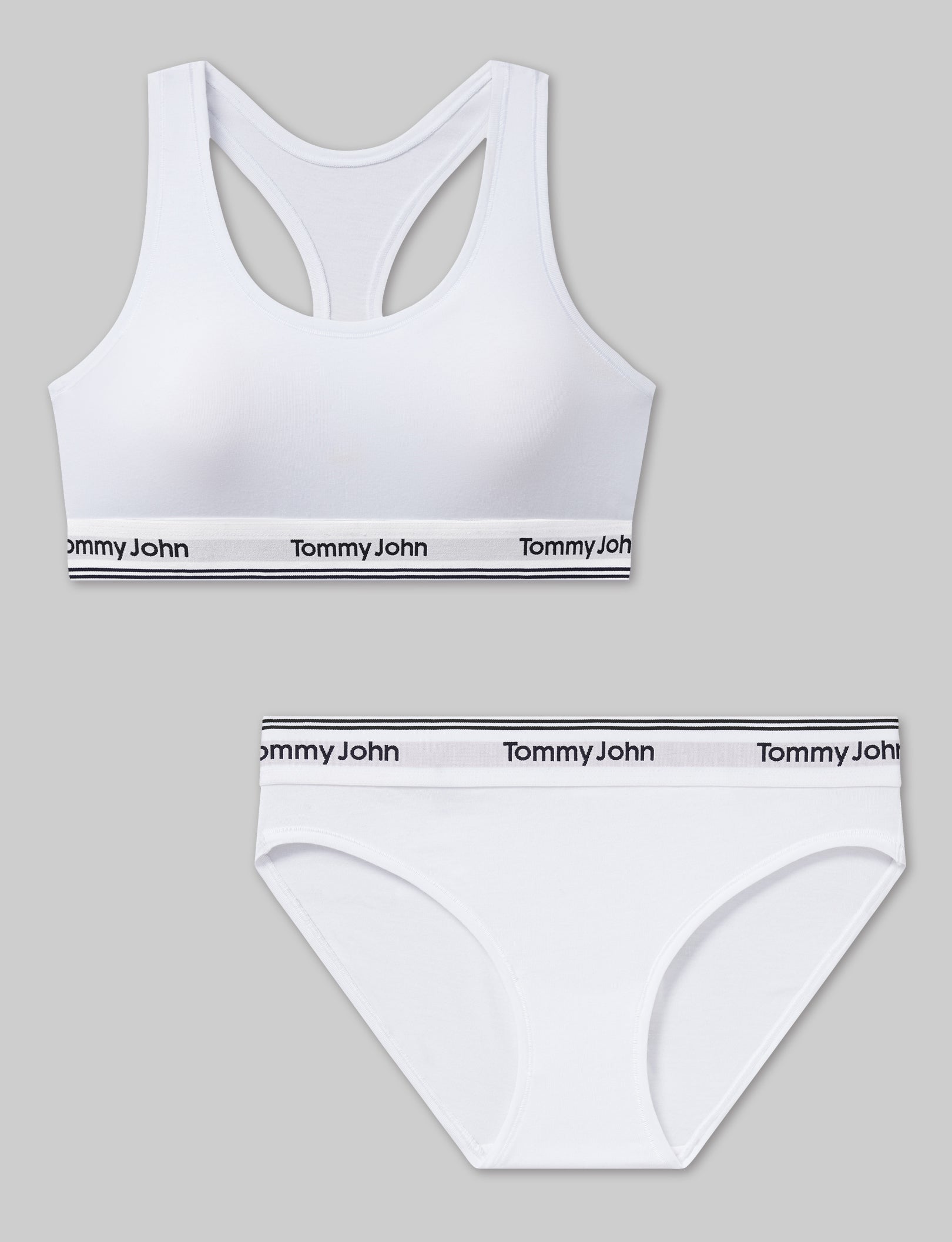 Signature Cotton Scoop Bralette & Bikini Set
