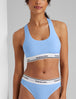 Signature Cotton Scoop Bralette::Della Robbia Blue