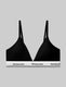 Signature Cotton Triangle Bralette::Black::Swatch