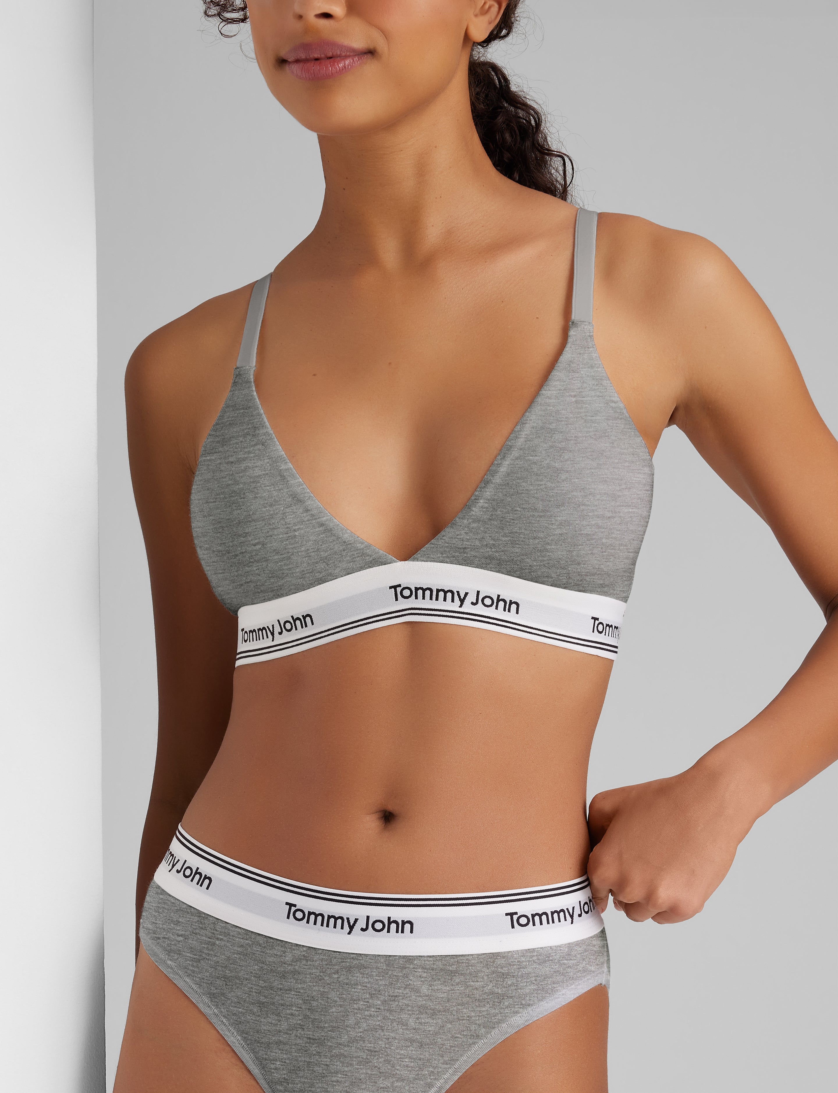 Signature Cotton Triangle Bralette & Bikini Set