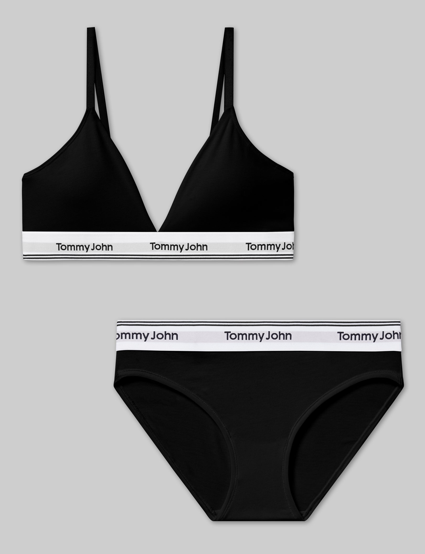 Signature Cotton Triangle Bralette & Bikini Set