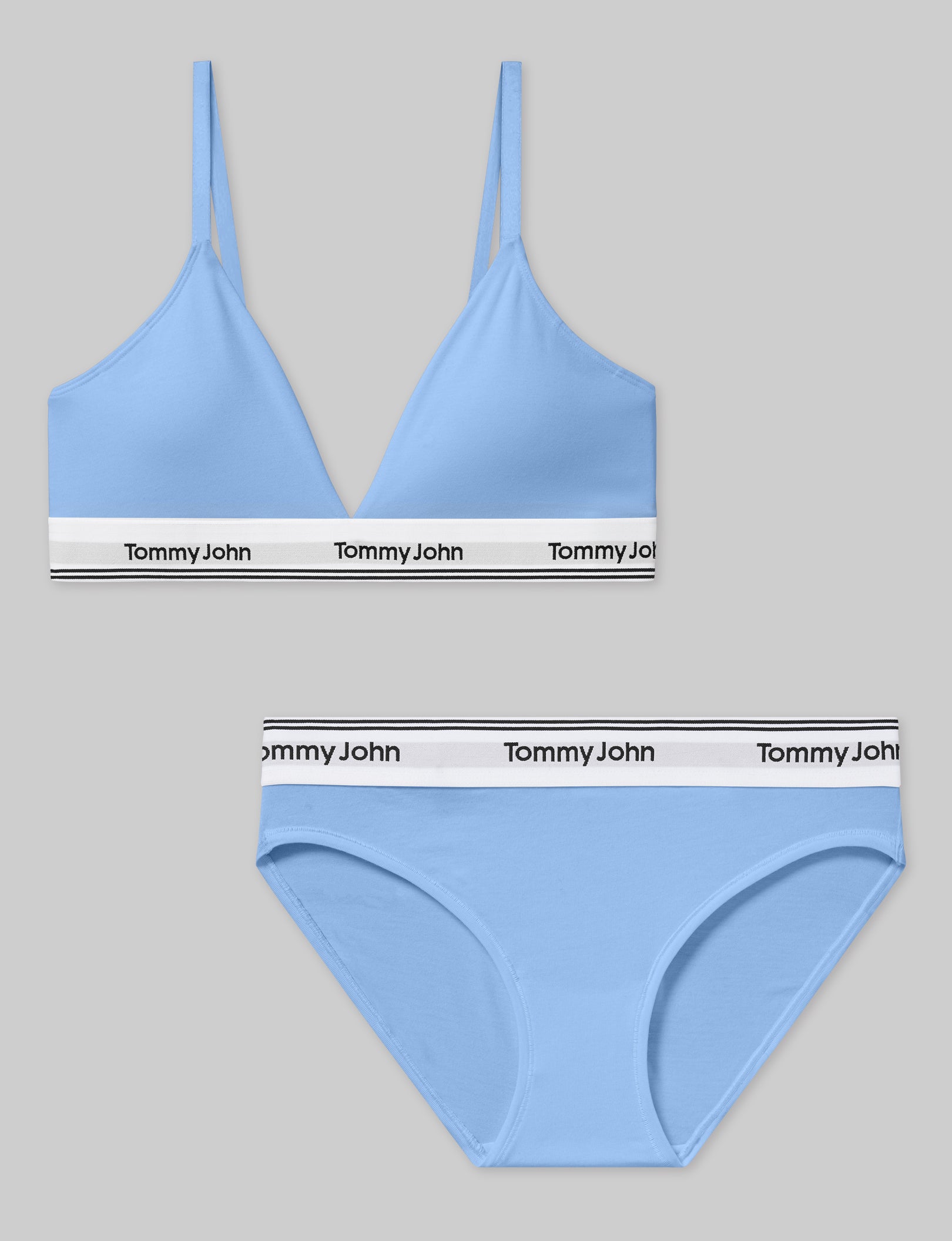 Signature Cotton Triangle Bralette & Bikini Set