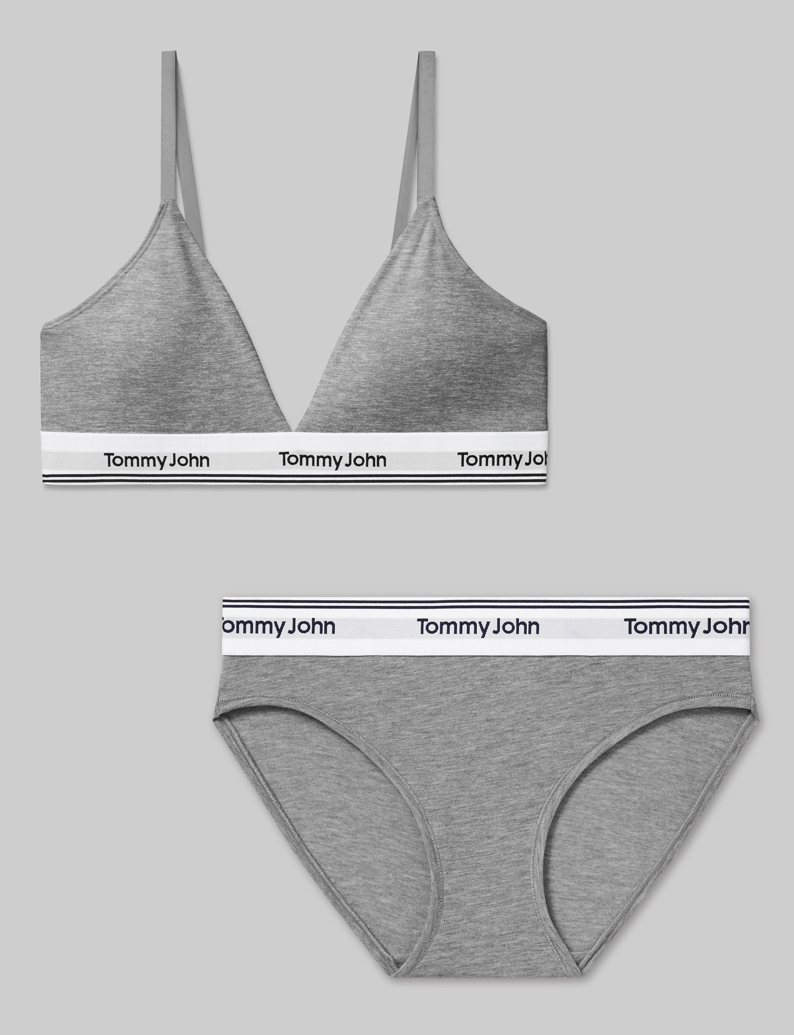 Signature Cotton Triangle Bralette & Bikini Set