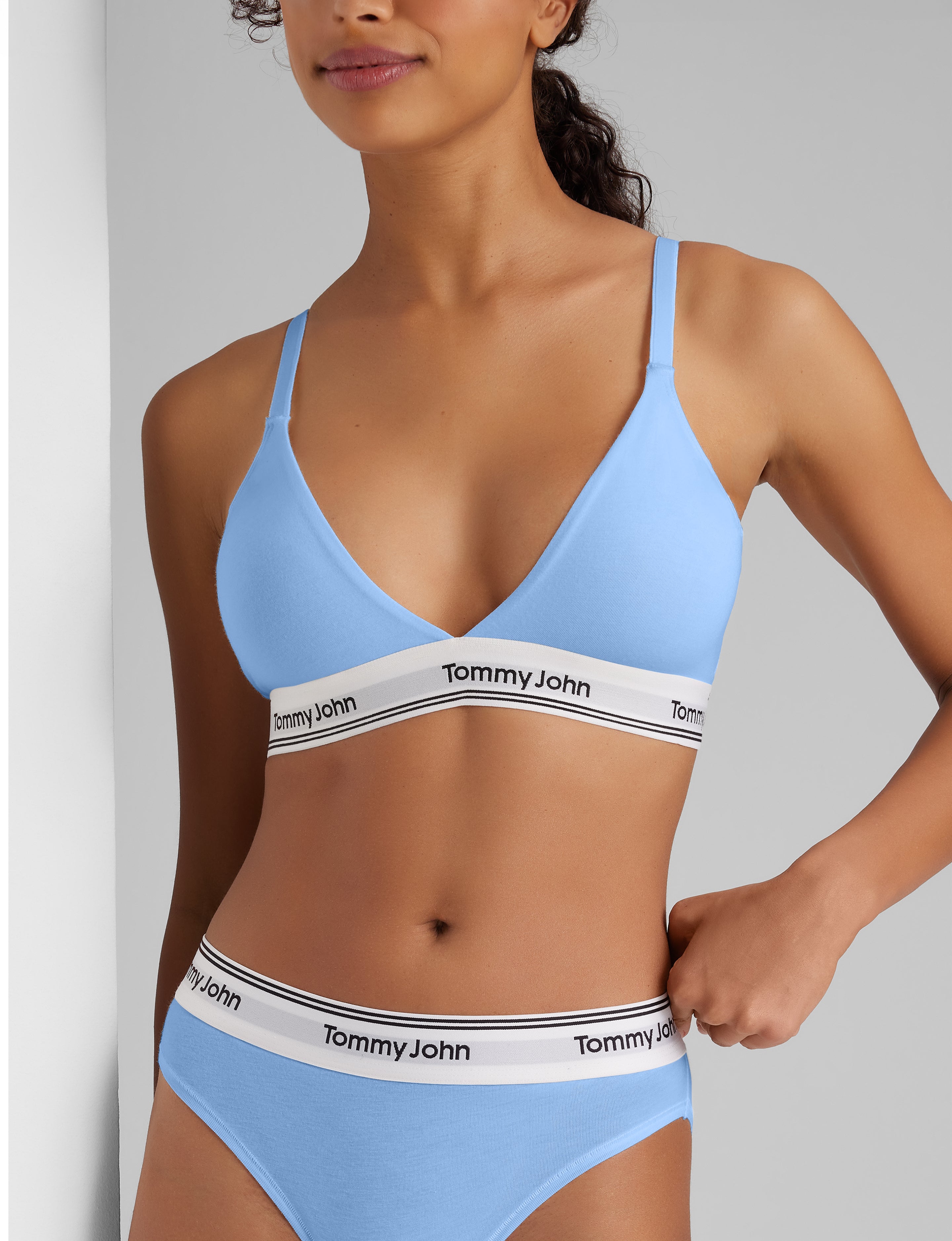 Signature Cotton Triangle Bralette & Bikini Set
